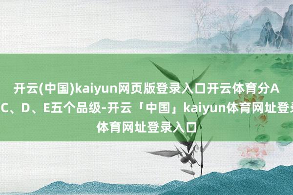 开云(中国)kaiyun网页版登录入口开云体育分A、B、C、D、E五个品级-开云「中国」kaiyun体育网址登录入口